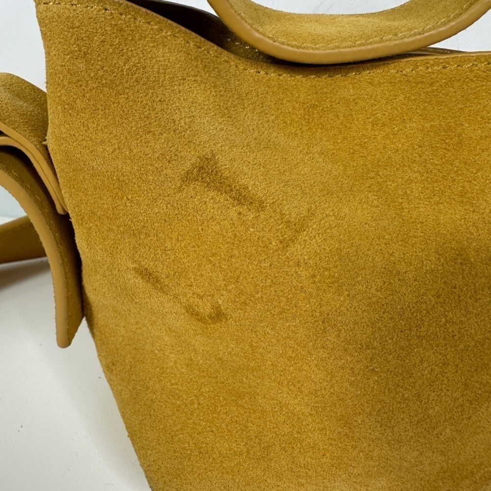 Urban Outfitters Mustard Suede Micro Bag With Straps Crossbody - Picture 8 of 12